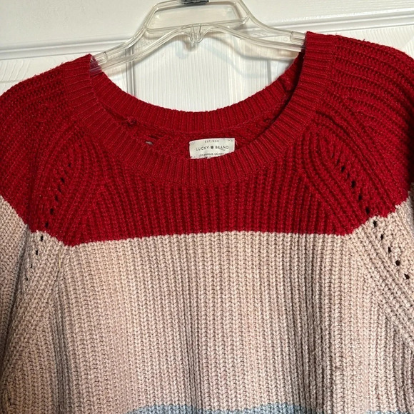 Lucky Brand women’s multi color knit sweater size XL - Picture 2 of 8